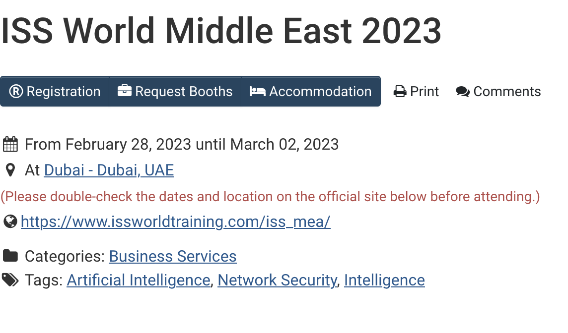 ISS World - See us on Stand 2